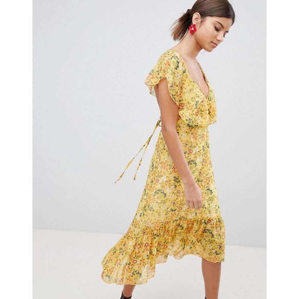 NWT | ASOS | Midi Floral Dress with Open Back